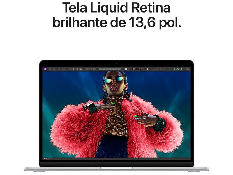 Notebook Apple Macbook Air 13” M3 16GB RAM 512GB SSD Prateado